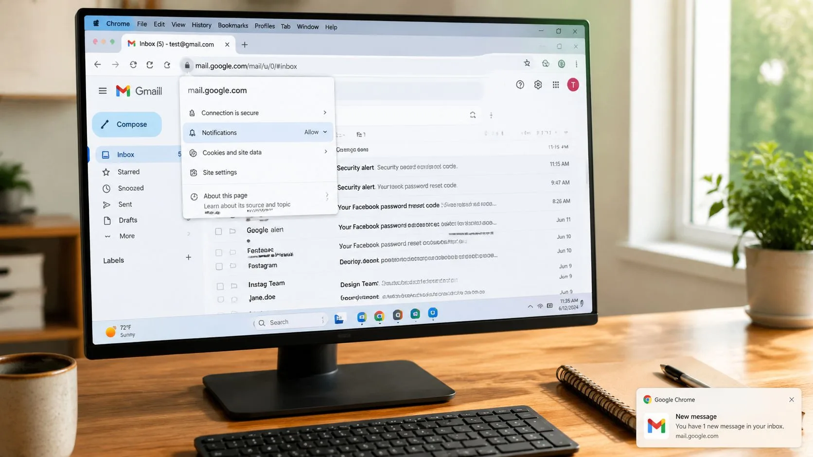 ภาพหน้าจอจาก https://example.com/chrome-site-permissions-notifications.png