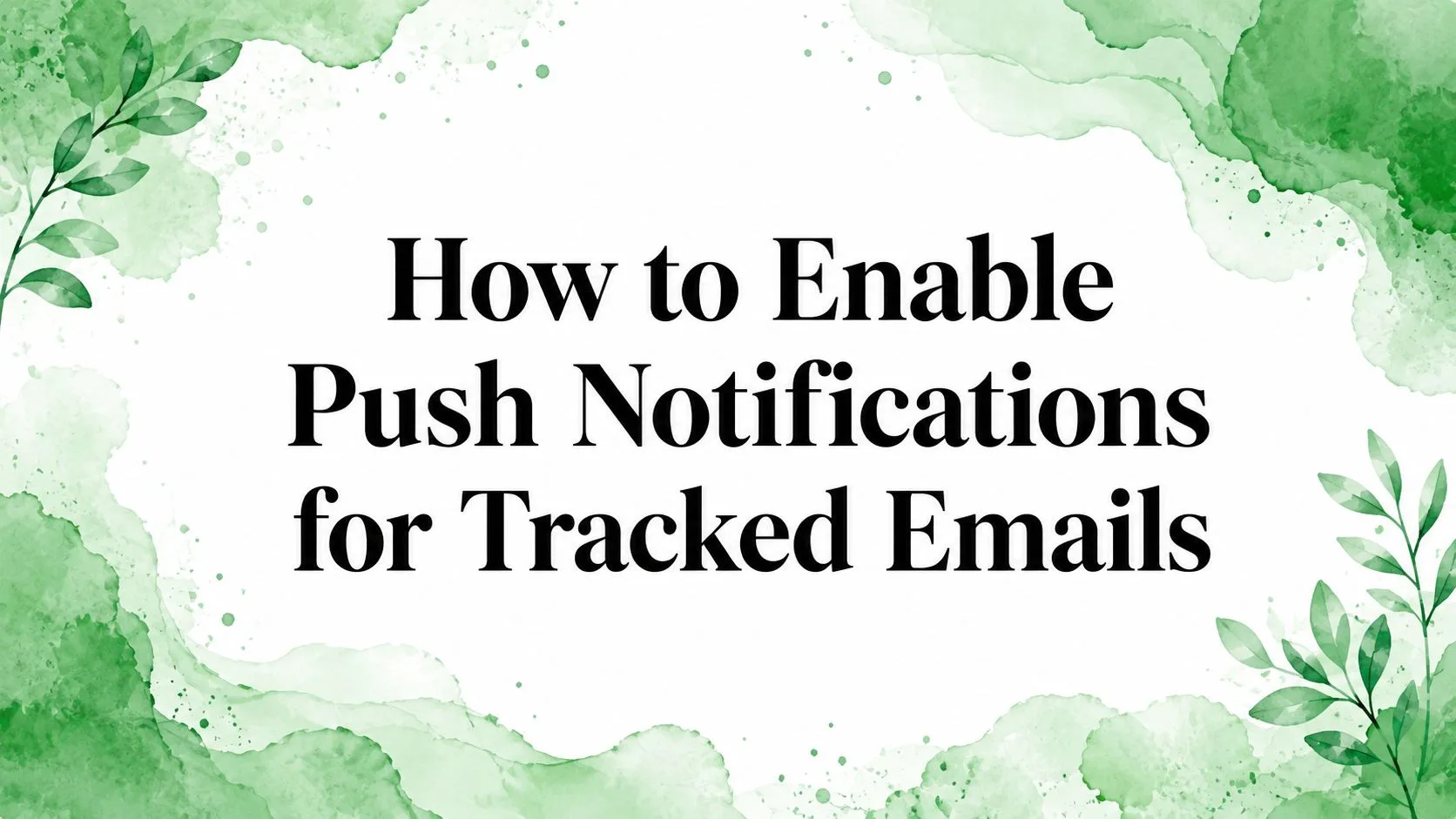 How to Enable Push Notifications for Tracked Emails