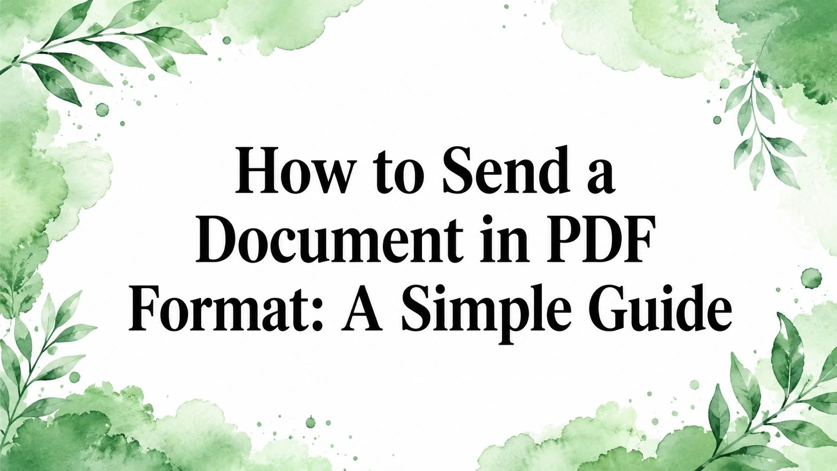 Hur man skickar ett dokument i PDF-format: En enkel guide
