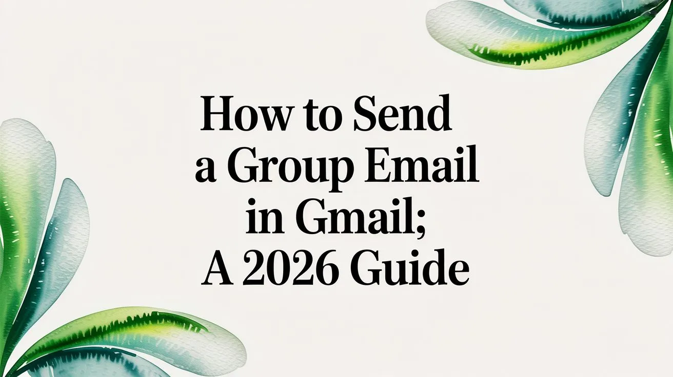Gmail에서 그룹 이메일을 보내는 방법: 2026년 가이드