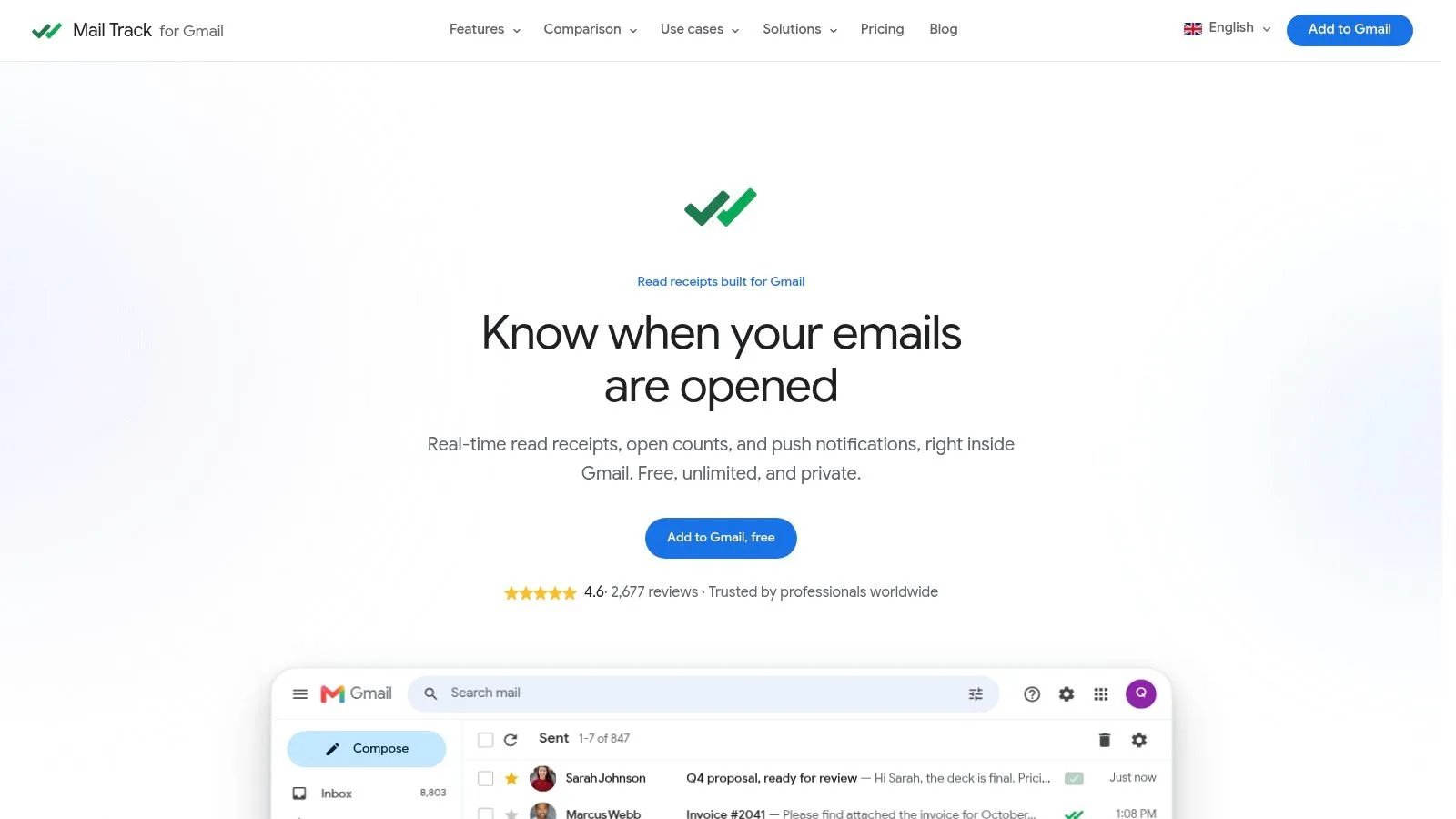 لقطة شاشة من https://mailtrack.email