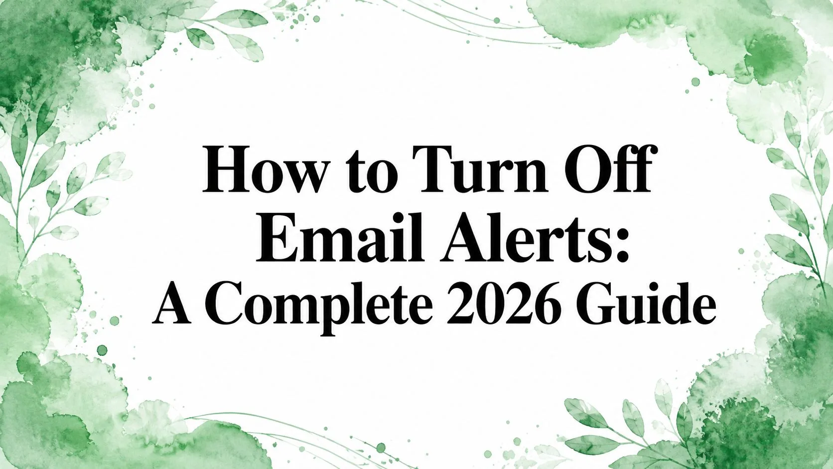 Come disattivare gli avvisi email: una guida completa per il 2026